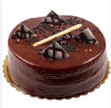 Bitter Çikolata Tadında Sade Yuvarlak Pasta 2-3 Kişilik